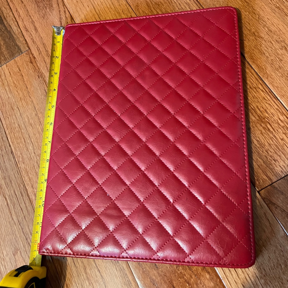 Buxton Red Faux Leather Business Portfolio for Notebook and Pen
